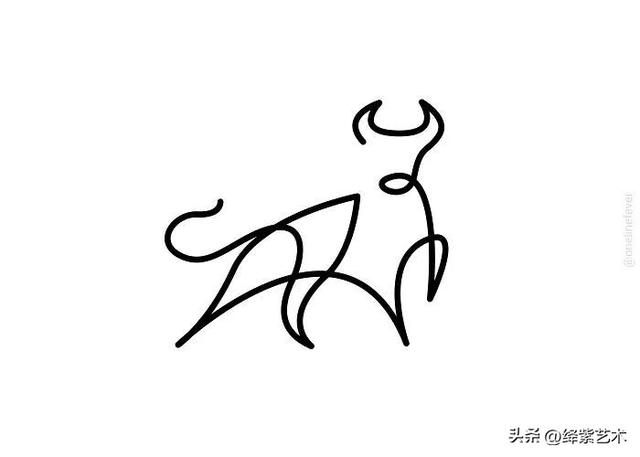 精炼至极！只用一笔画出来的动物，看得人舒适极了