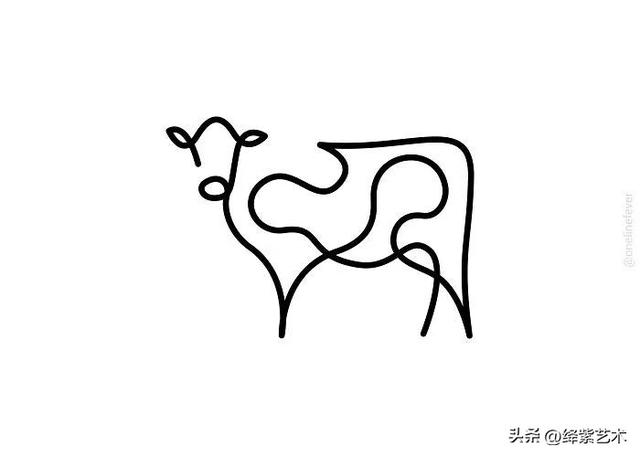 精炼至极！只用一笔画出来的动物，看得人舒适极了
