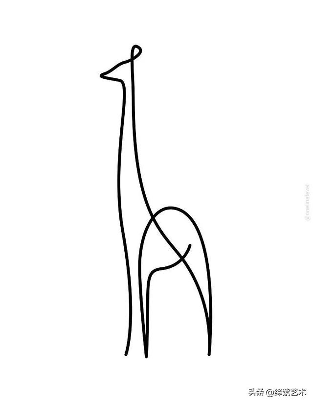 精炼至极！只用一笔画出来的动物，看得人舒适极了