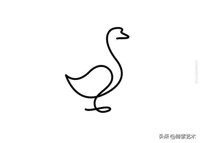 精炼至极！只用一笔画出来的动物，看得人舒适极了