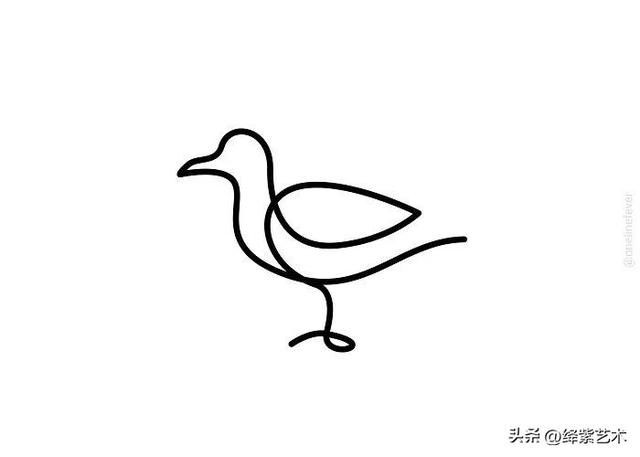精炼至极！只用一笔画出来的动物，看得人舒适极了