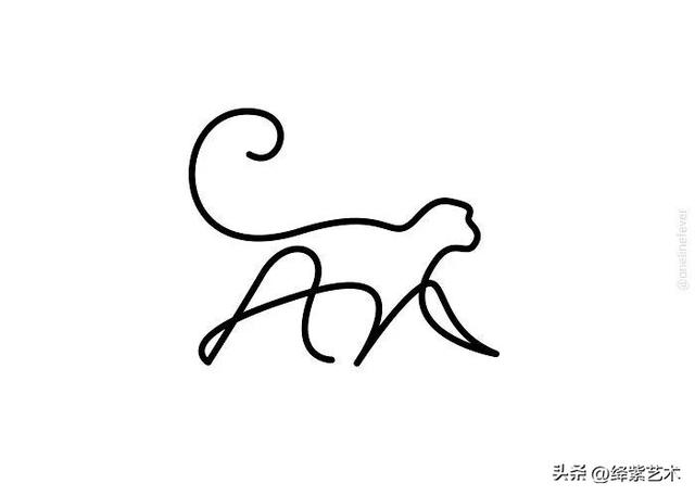 精炼至极！只用一笔画出来的动物，看得人舒适极了