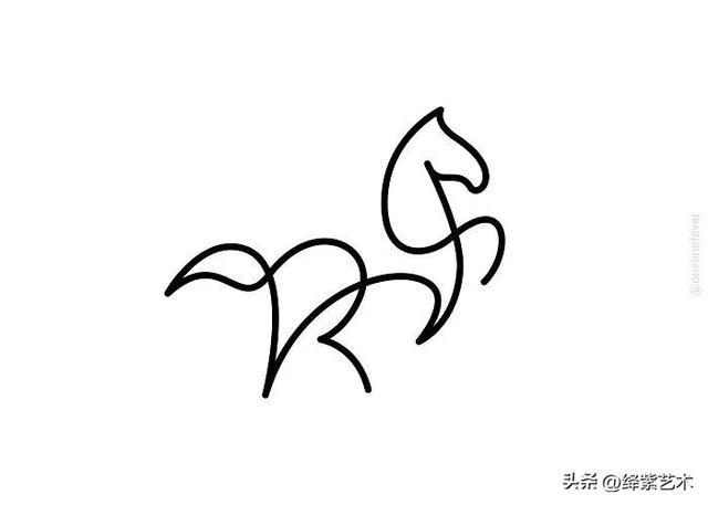 精炼至极！只用一笔画出来的动物，看得人舒适极了