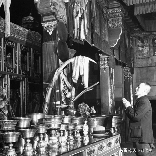 1947年7月青海塔尔寺 9岁的十世班禅及寺内实拍照片集