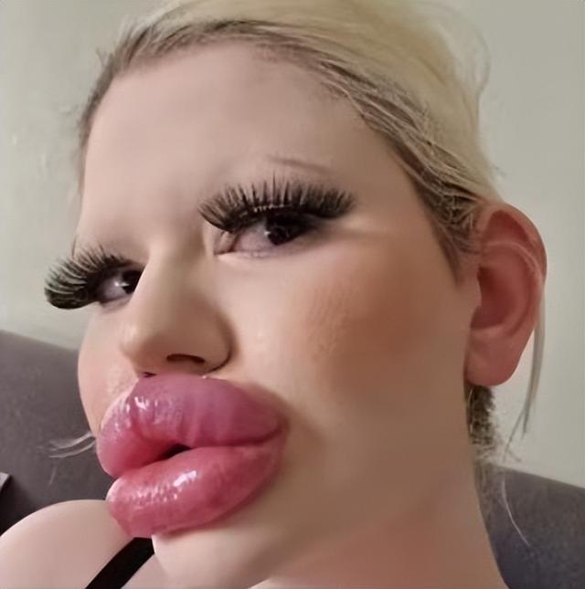 妹子丰唇27次，香肠嘴已经不足以形容了！疯狂到一天打6针